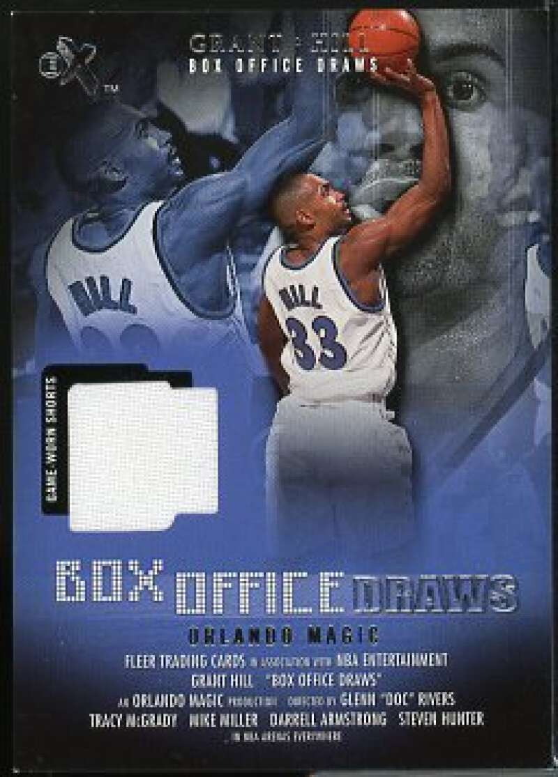 Grant Hill Shorts Card 2001-02 E-X Box Office Draws Memorabilia #7  Image 1