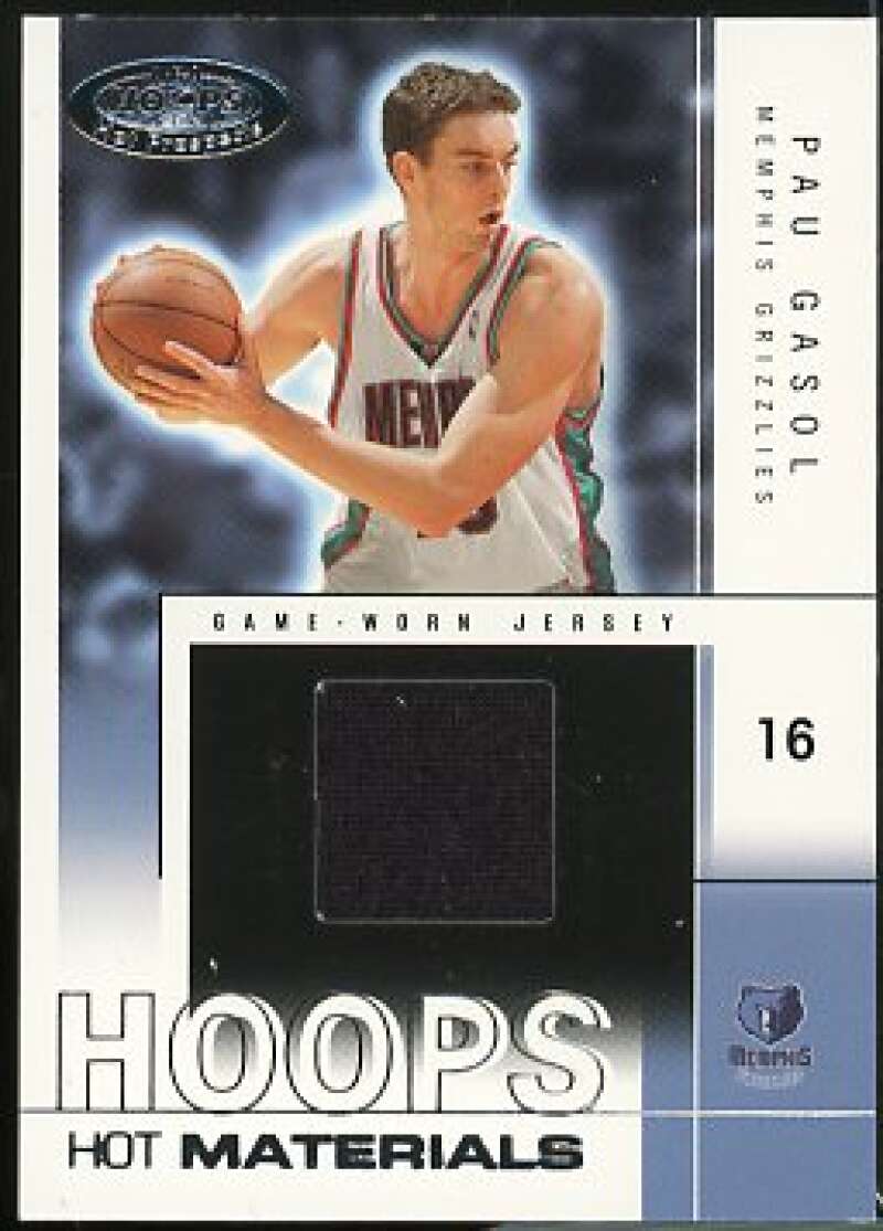 Pau Gasol Card 2004-05 Hoops Hot Prospects Hot Materials #PG  Image 1