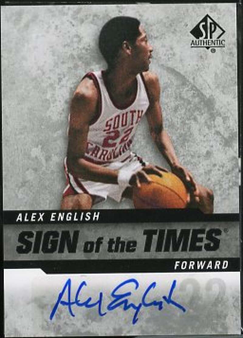 Alex English Card 2014-15 SP Authentic Sign of the Times #SOTAE  Image 1