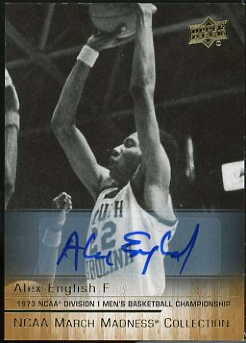 Alex English 2014 Upper Deck March Madness Collection Gold Foil Autographs #AE1  Image 1