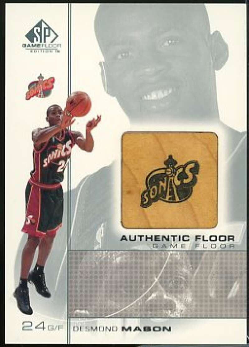 Desmond Mason Card 2000-01 SP Game Floor Authentic Floor #DE  Image 1