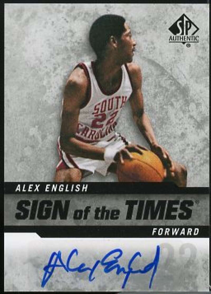 Alex English Card 2014-15 SP Authentic Sign of the Times #SOTAE  Image 1