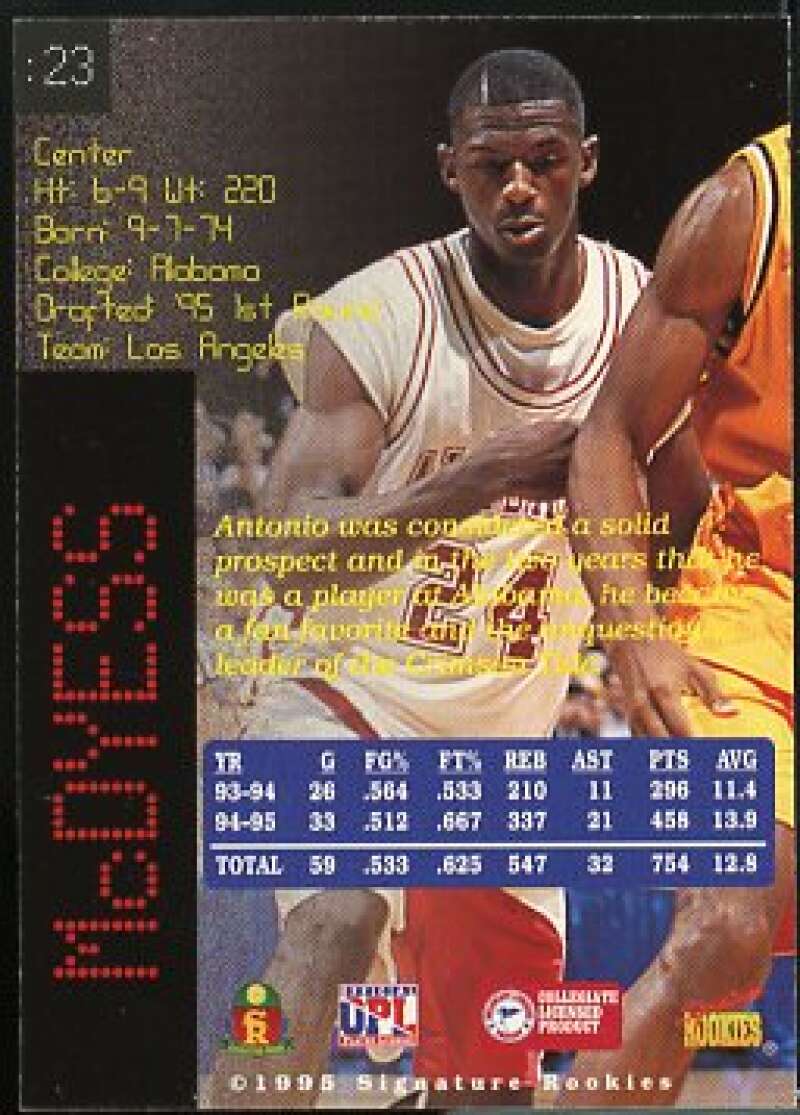 Antonio McDyess Card 1995 Signature Rookies Prime Signatures #23  Image 2