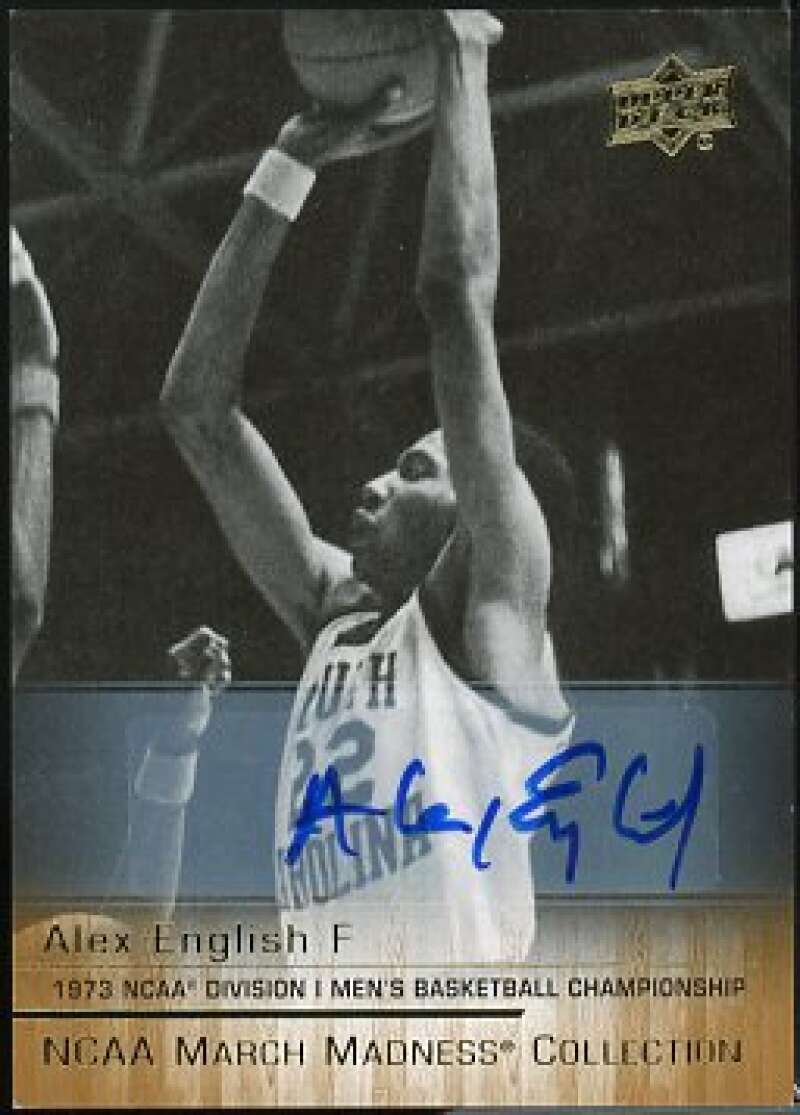 Alex English 2014 Upper Deck March Madness Collection Gold Foil Autographs #AE1  Image 1