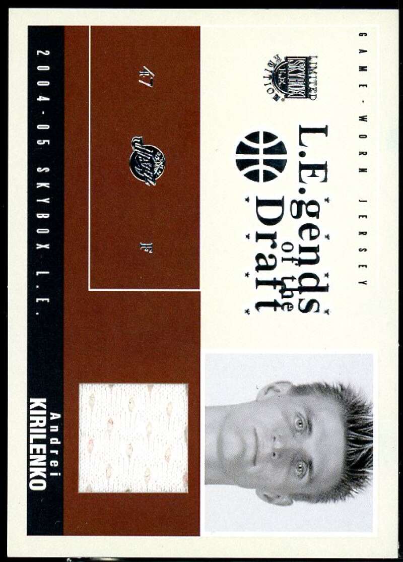 Andrei Kirilenko Card 2004-05 SkyBox LE Legends of the Draft Jerseys Year #AK  Image 1