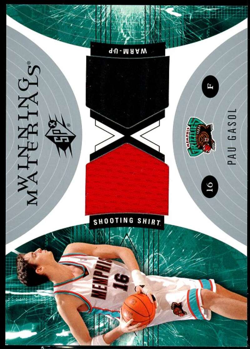 Pau Gasol Card 2003-04 SPx Winning Materials #WM31  Image 1