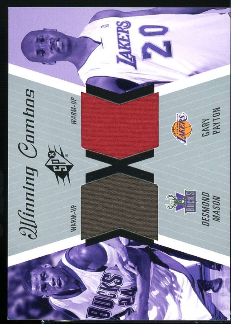 Desmond Mason/Gary Payton Card 2003-04 SPx Winning Materials Combos #WC14  Image 1