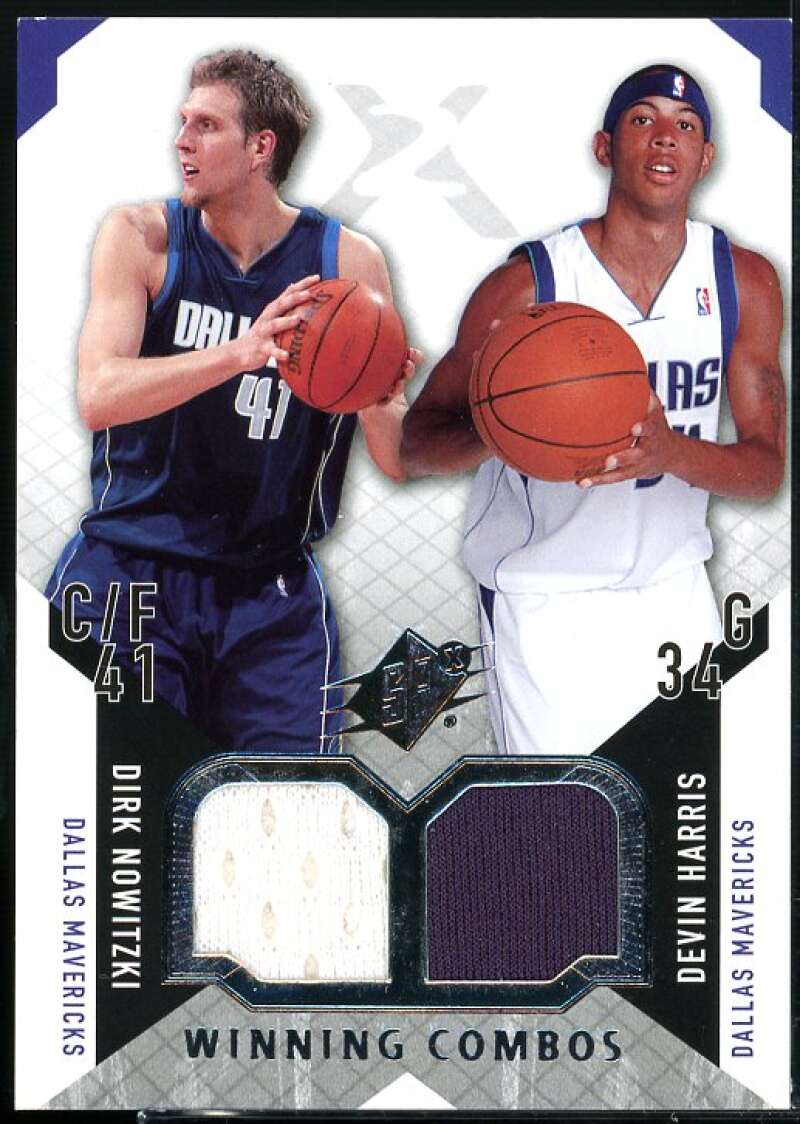 Dirk Nowitzki/Devin Harris Card 2004-05 SPx Winning Materials Combos #NH  Image 1