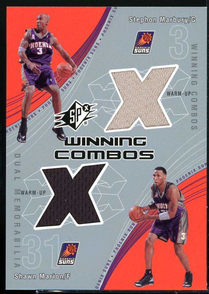 Stephon Marbury/Shawn Marion Card 2002-03 SPx Winning Combos #SMSM  Image 1