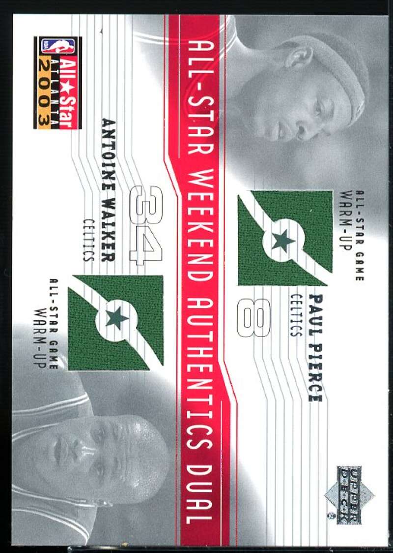 P. Pierce/A. Walker 2003-04 Upper Deck All-Star Weekend Authentics Dual #PPAW  Image 1