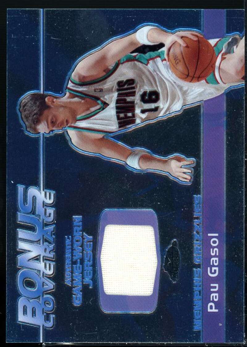 Pau Gasol Card 2003-04 Topps Chrome Bonus Coverage Relics #PG  Image 1