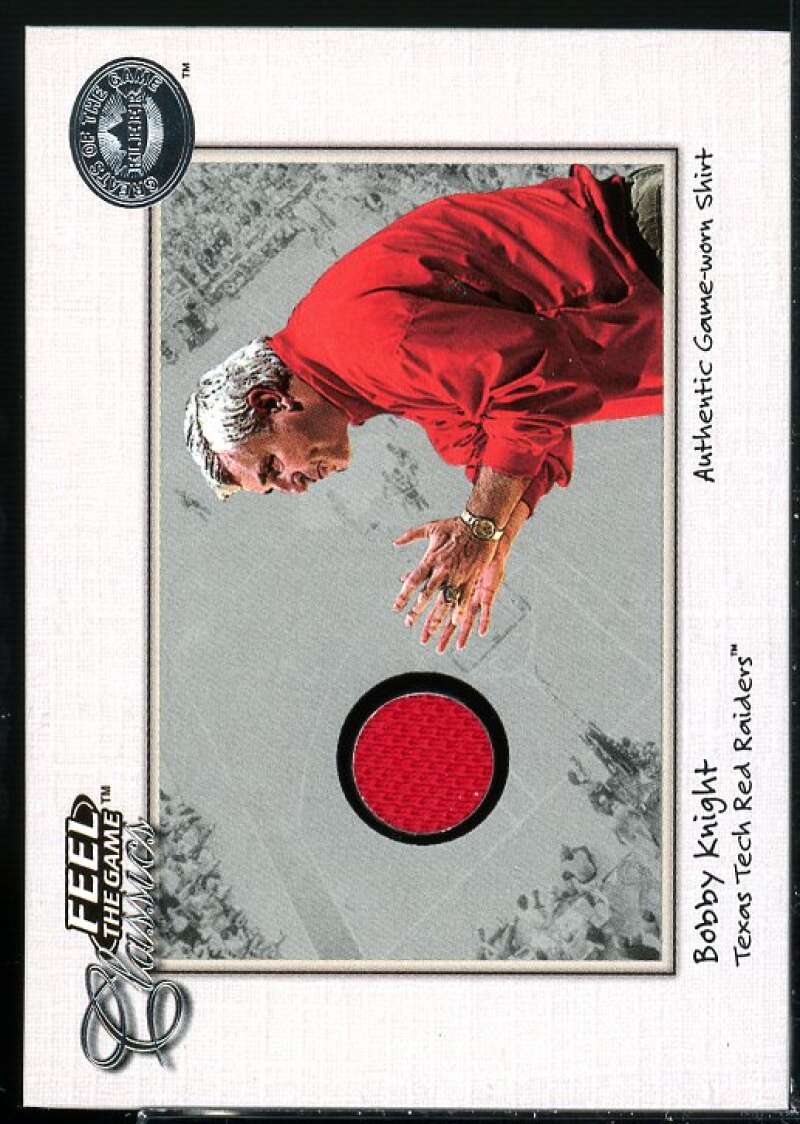 Bobby Knight Card 2001 Greats of the Game Feel the Game Classics Ball #21  Image 1