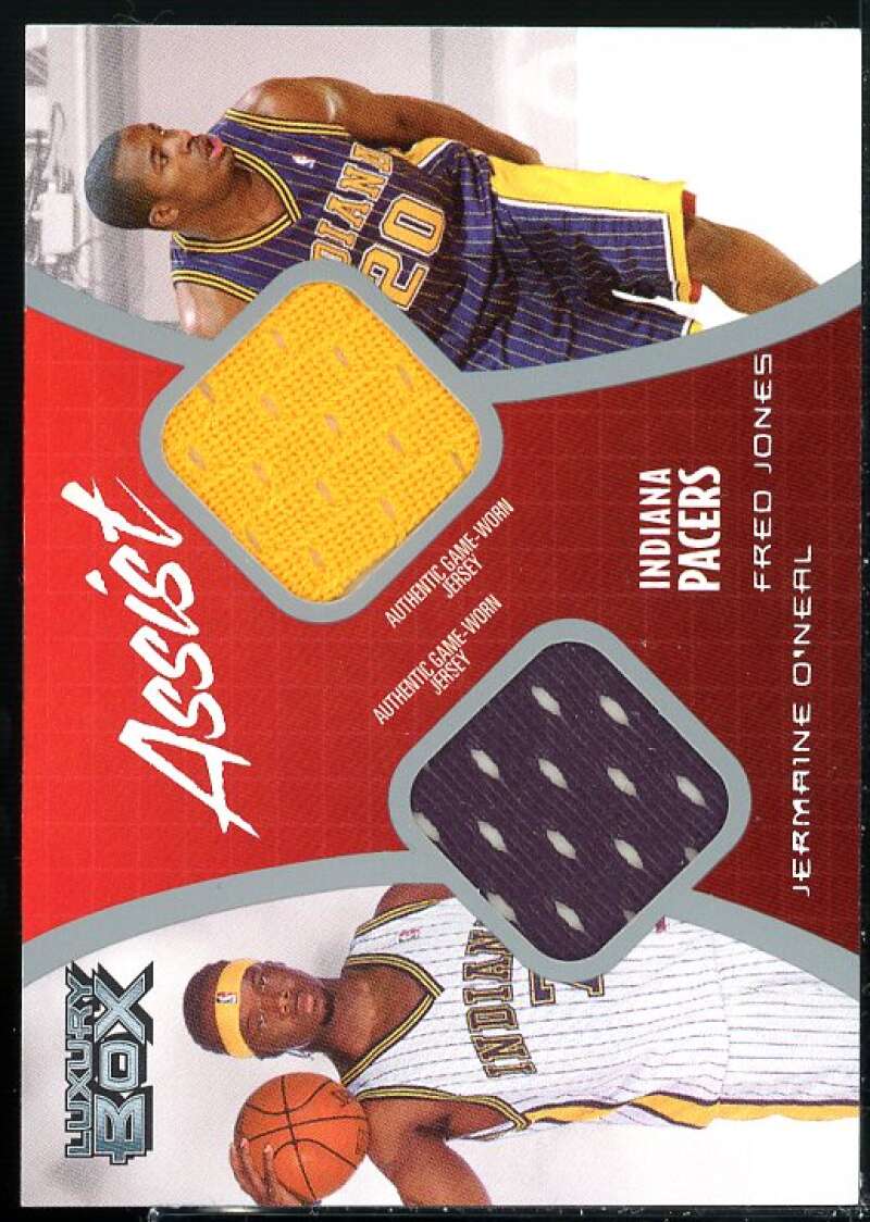 Jermaine O'Neal / Fred Jones 2004-05 Topps Luxury Box Assist Dual Relics #ASOJ  Image 1