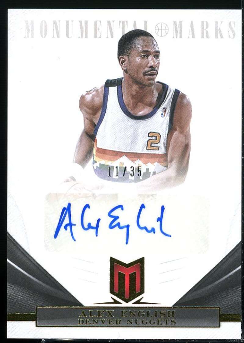 Alex English Card 2012-13 Momentum Monumental Marks #19  Image 1