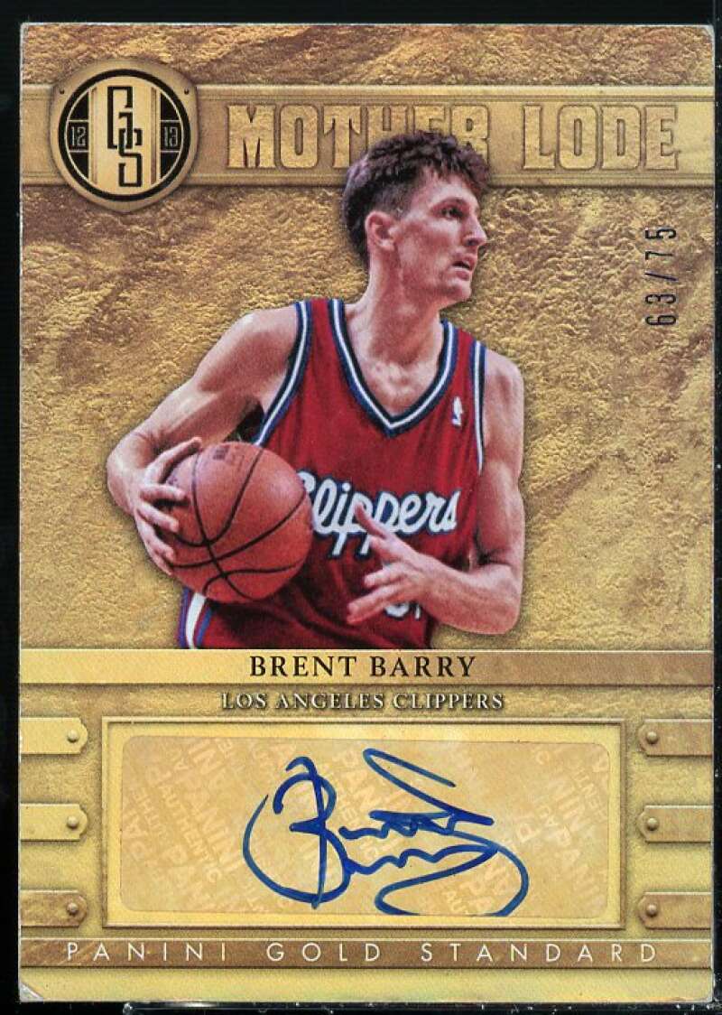 Brent Barry Card 2012-13 Panini Gold Standard Mother Lode Autographs #8  Image 1