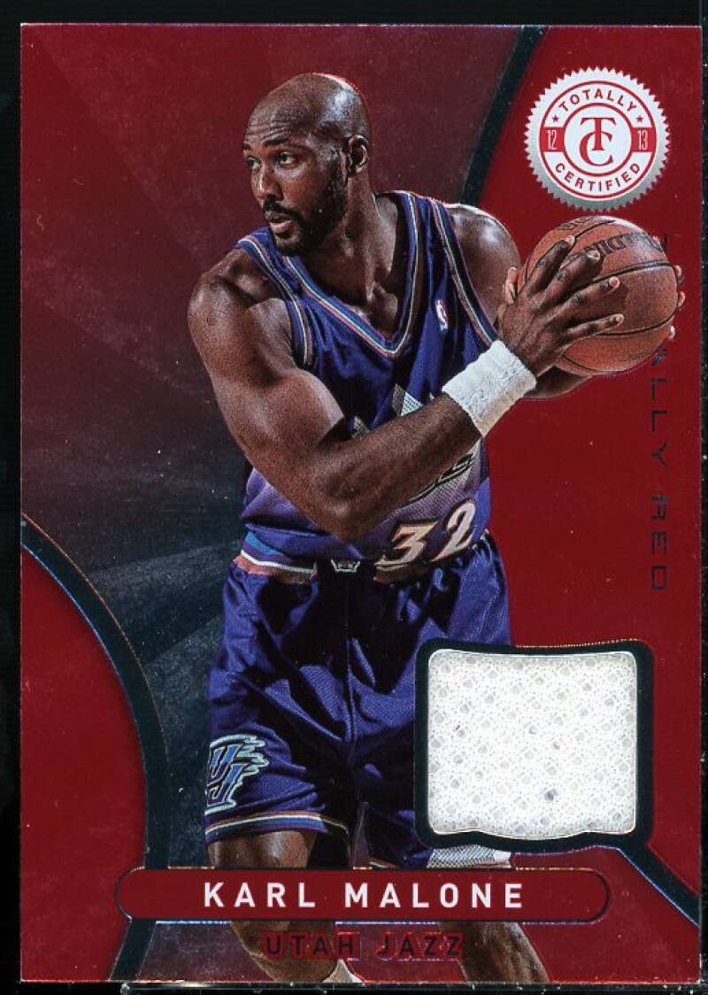 Karl Malone Card 2012-13 Totally Certified Red Materials #28  Image 1