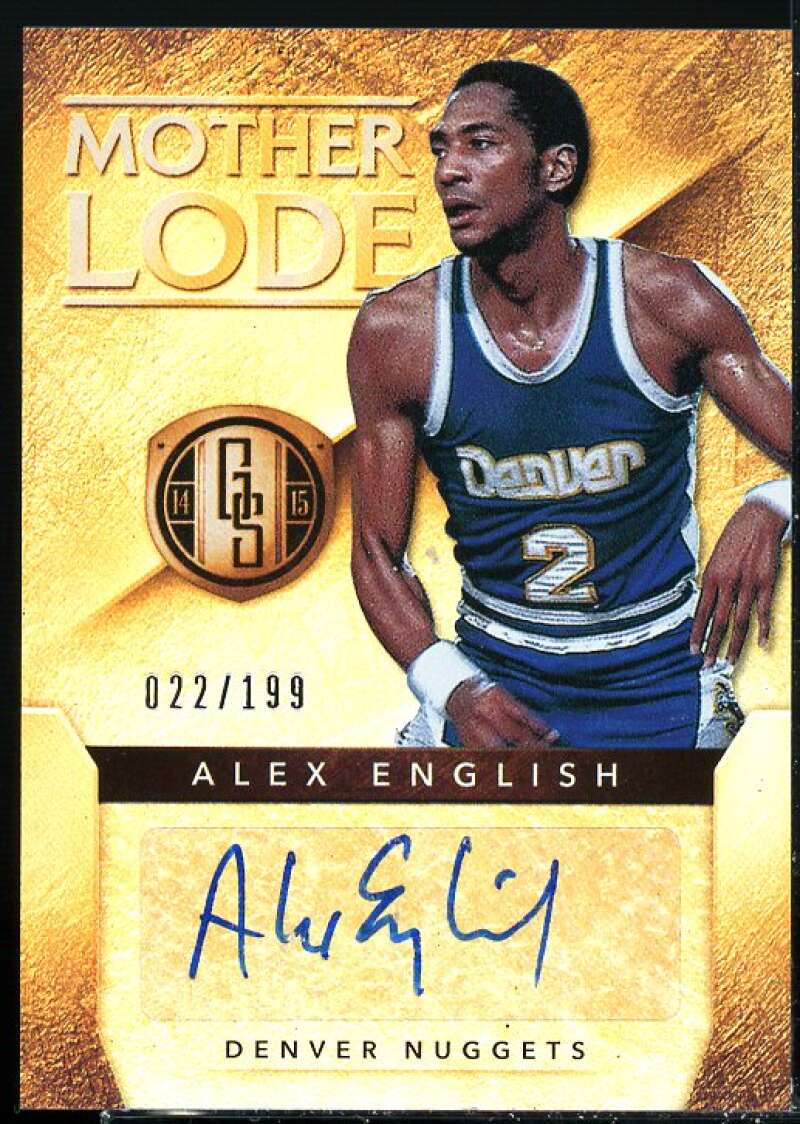 Alex English Card 2014-15 Panini Gold Standard Mother Lode Autographs #3  Image 1