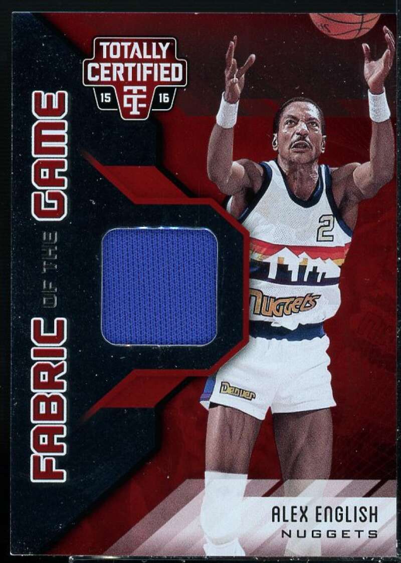 Alex English 2015-16 Totally Certified Fabric of the Game Materials Red #FGAE  Image 1