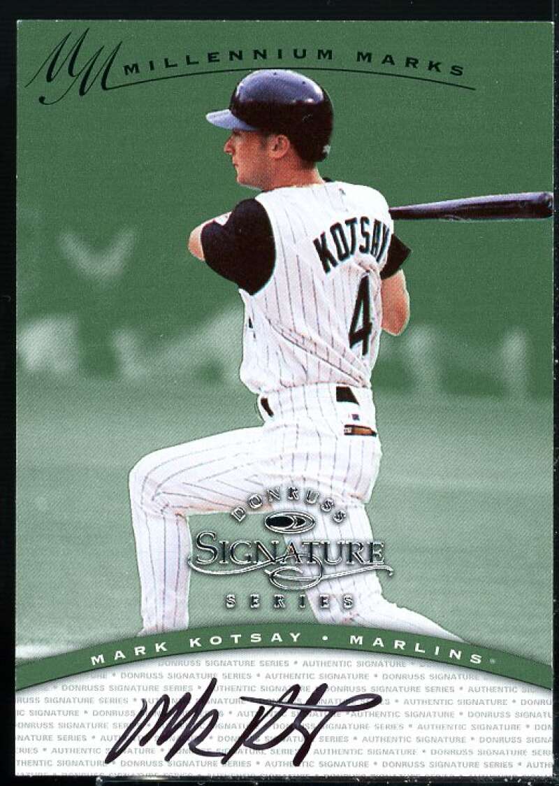 Mark Kotsay Card 1997 Donruss Signature Autographs Millennium #77  Image 1