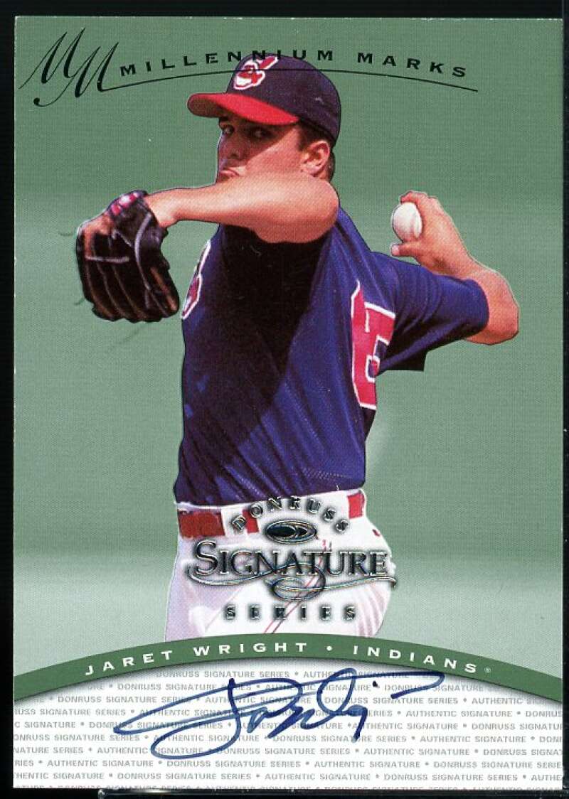 Jaret Wright Card 1997 Donruss Signature Autographs Millennium #140  Image 1