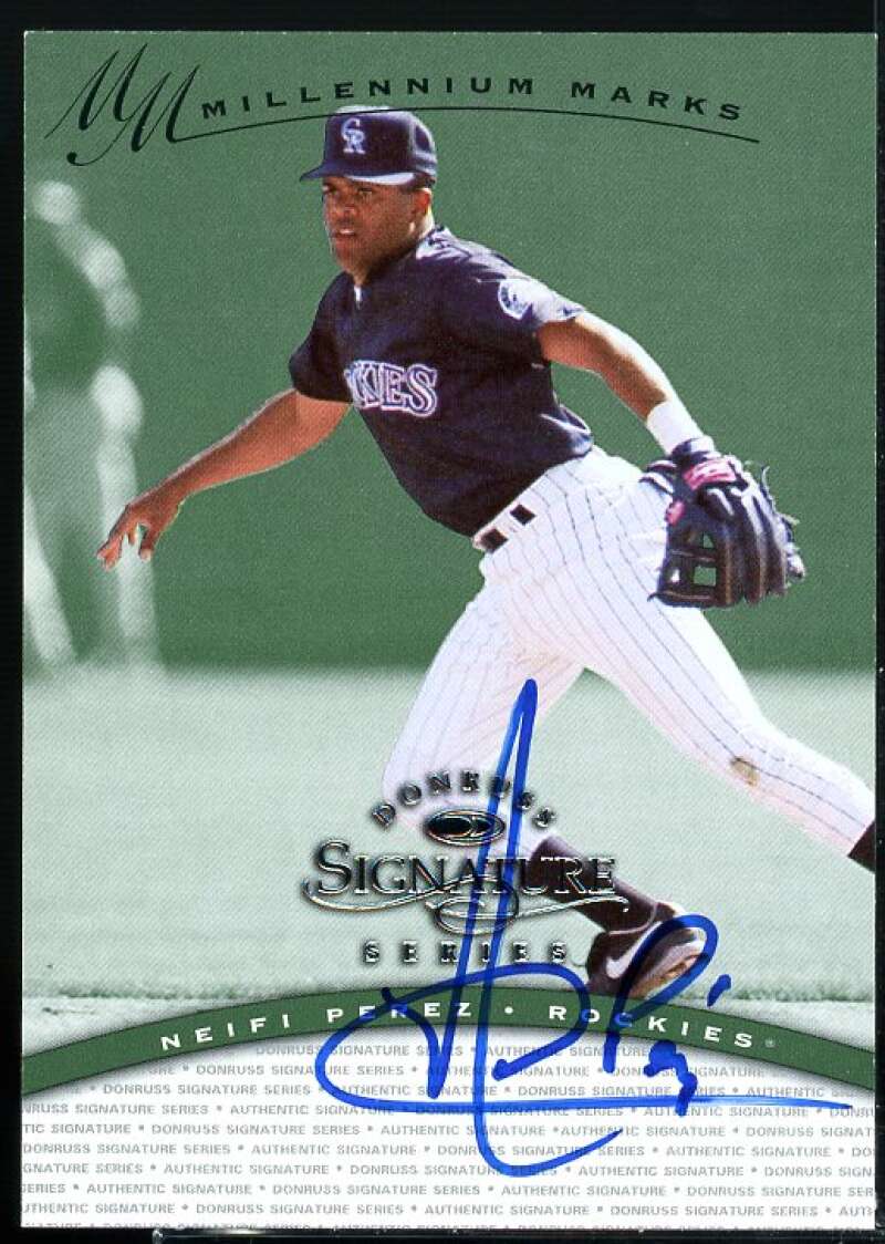 Neifi Perez Card 1997 Donruss Signature Autographs Millennium #97  Image 1