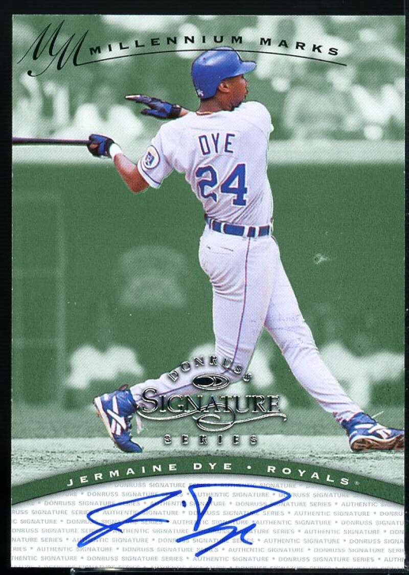 Jermaine Dye Card 1997 Donruss Signature Autographs Millennium #36  Image 1