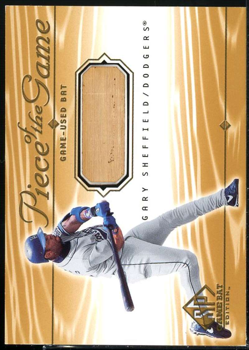 Gary Sheffield Card 2001 SP Game Bat Edition Piece of the Game #GS  Image 1