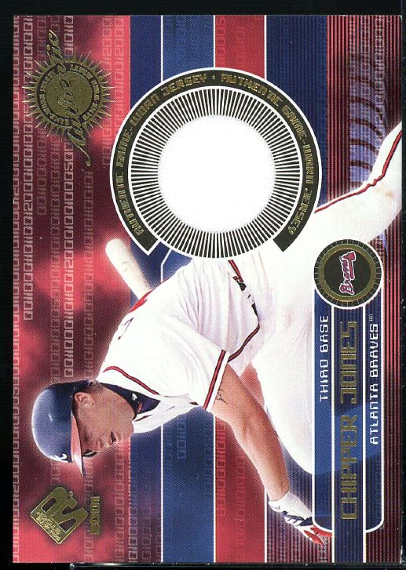 Chipper Jones Card 2001 Private Stock Game Gear JSY #24  Image 1