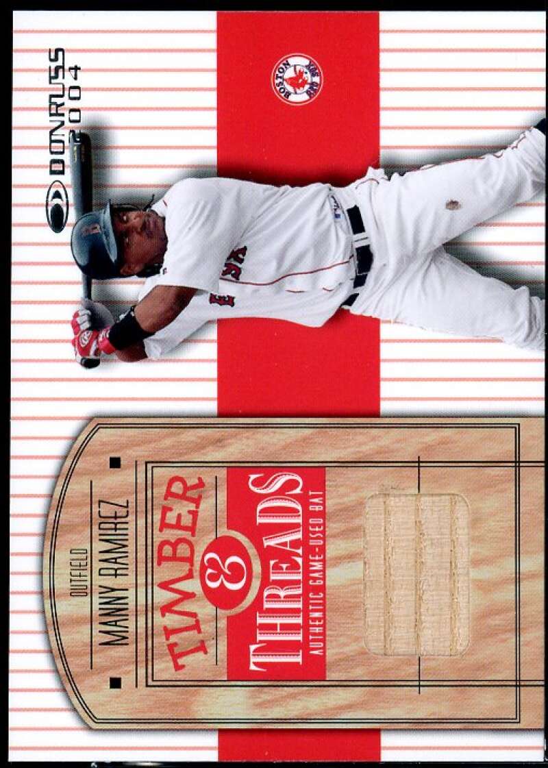 Bat Manny Ramirez Card 2004 Donruss Timber and Threads #32  Image 1