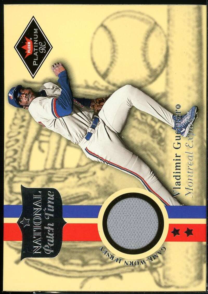 Vladimir Guerrero Card 2001 Fleer Platinum National Patch Time #23  Image 1