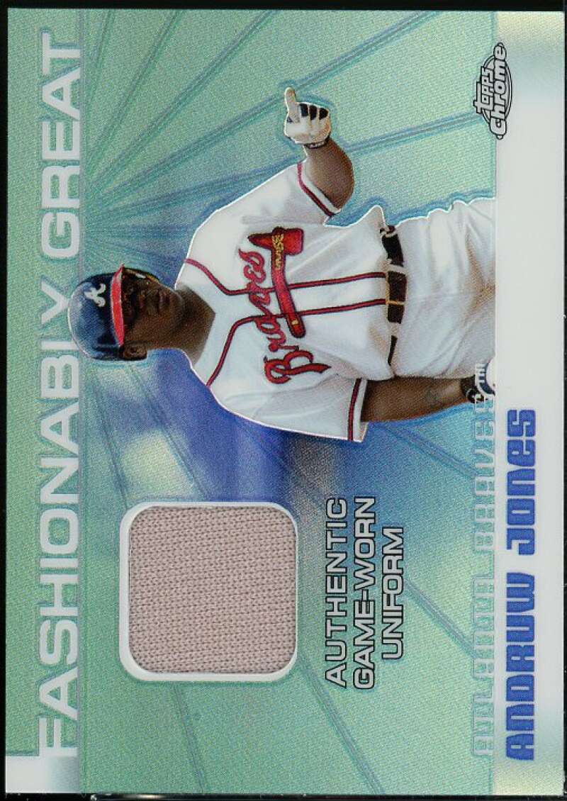 Andruw Jones Card 2004 Topps Chrome Fashionably Great Relics #AJ  Image 1