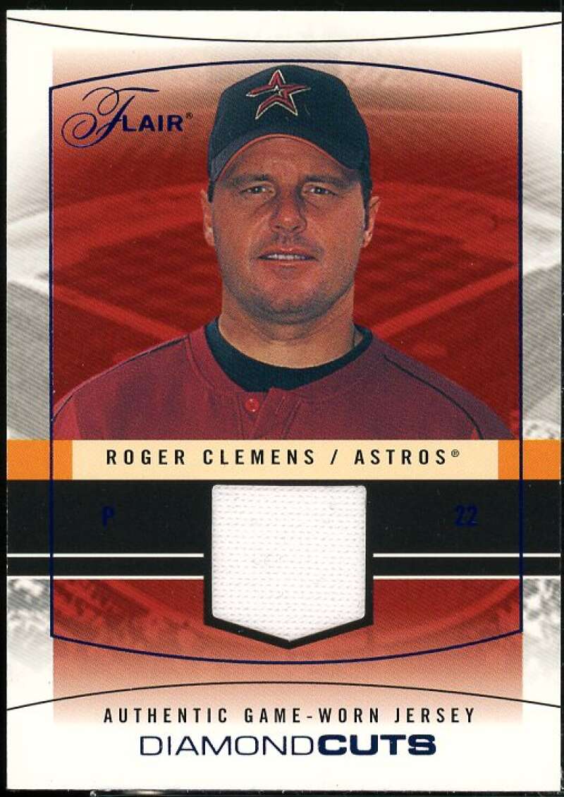 Roger Clemens Card 2004 Flair Diamond Cuts Game Used Blue #RC  Image 1