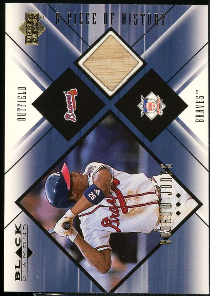 Andruw Jones Card 2000 Black Diamond A Piece of History #AJ  Image 1