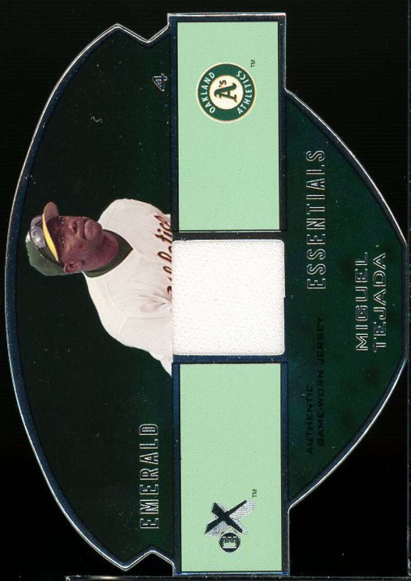 Miguel Tejada Card 2003 E-X Emerald Essentials Game Jersey 175 #MT  Image 1