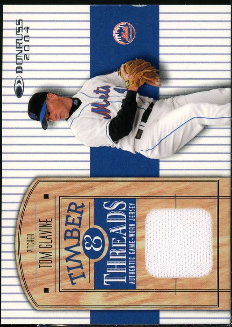 Tom Glavine Card 2004 Donruss Timber and Threads #20  Image 1