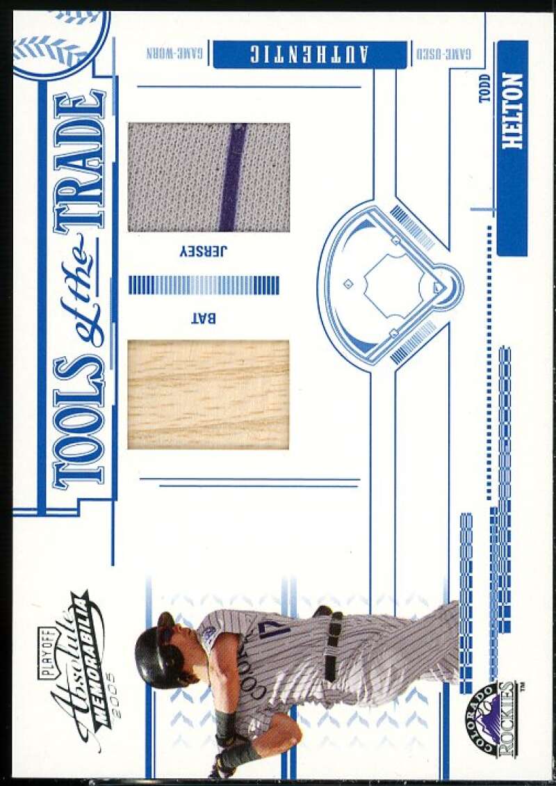 Todd Helton Card 2005 Absolute Memorabilia Tools of the Trade Swatch Double #43  Image 1