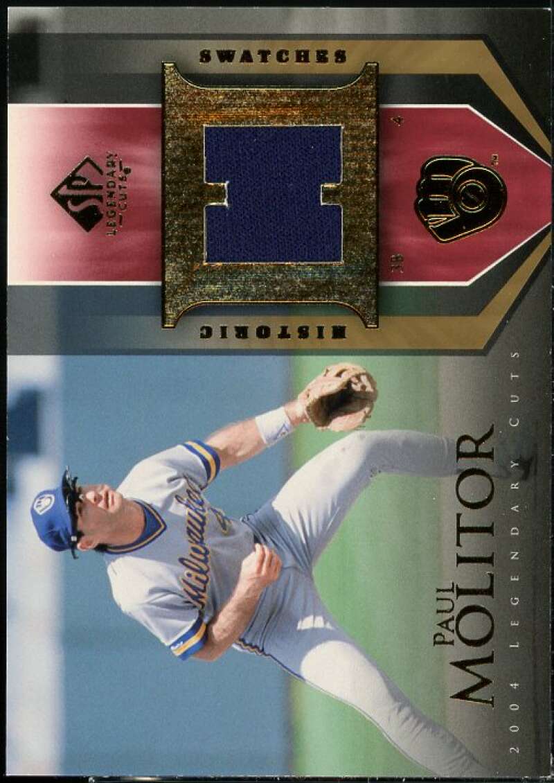 Paul Molitor Card 2004 SP Legendary Cuts Historic Swatches #PM  Image 1