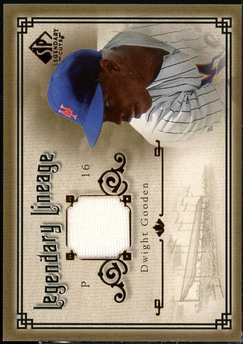 Dwight Gooden Card 2005 SP Legendary Cuts Legendary Lineage Material #DG  Image 1