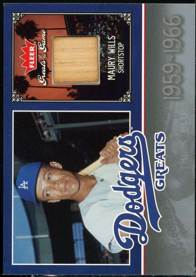 Maury Wills Card 2006 Greats of the Game Dodger Greats Memorabilia #MW  Image 1