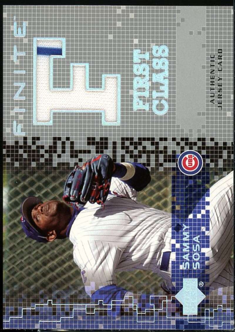 Sammy Sosa Card 2003 Upper Deck Finite First Class Game Jersey #SS  Image 1