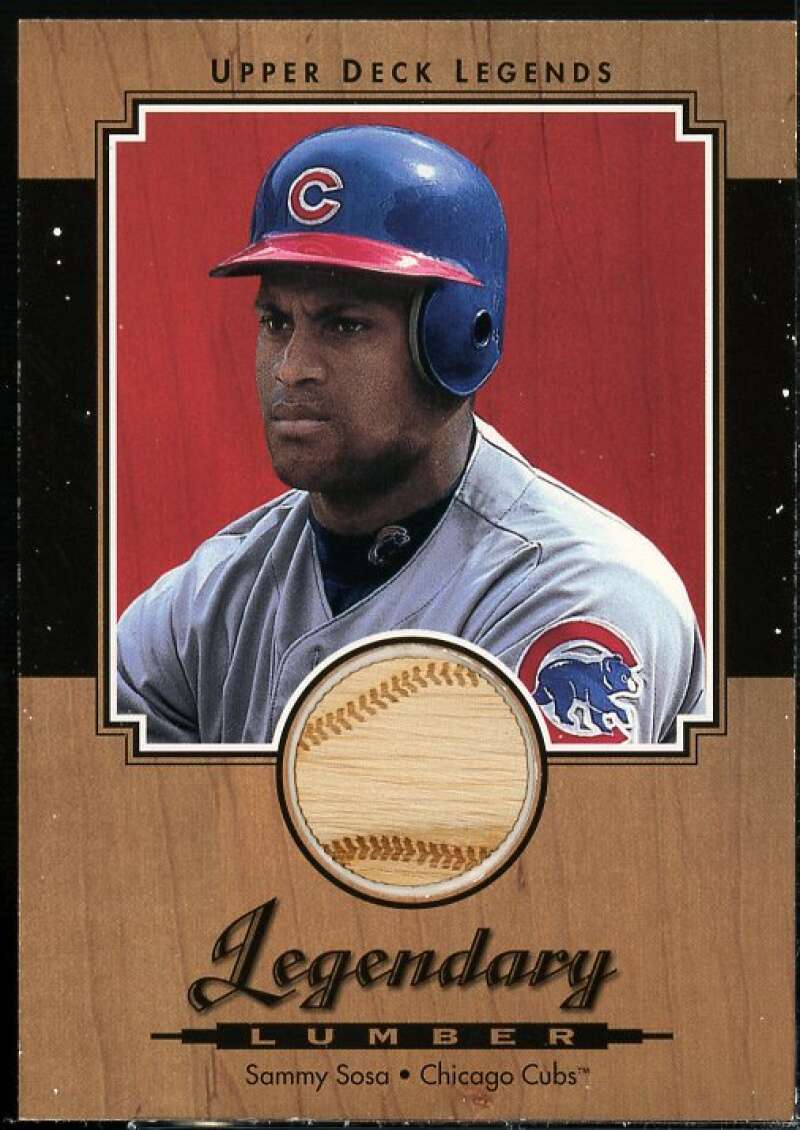 Sammy Sosa Card 2001 Upper Deck Legends Legendary Lumber #LSS  Image 1