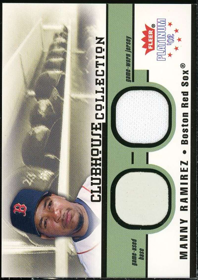 Manny Ramirez Card 2002 Fleer Platinum Clubhouse Memorabilia Combos #28  Image 1