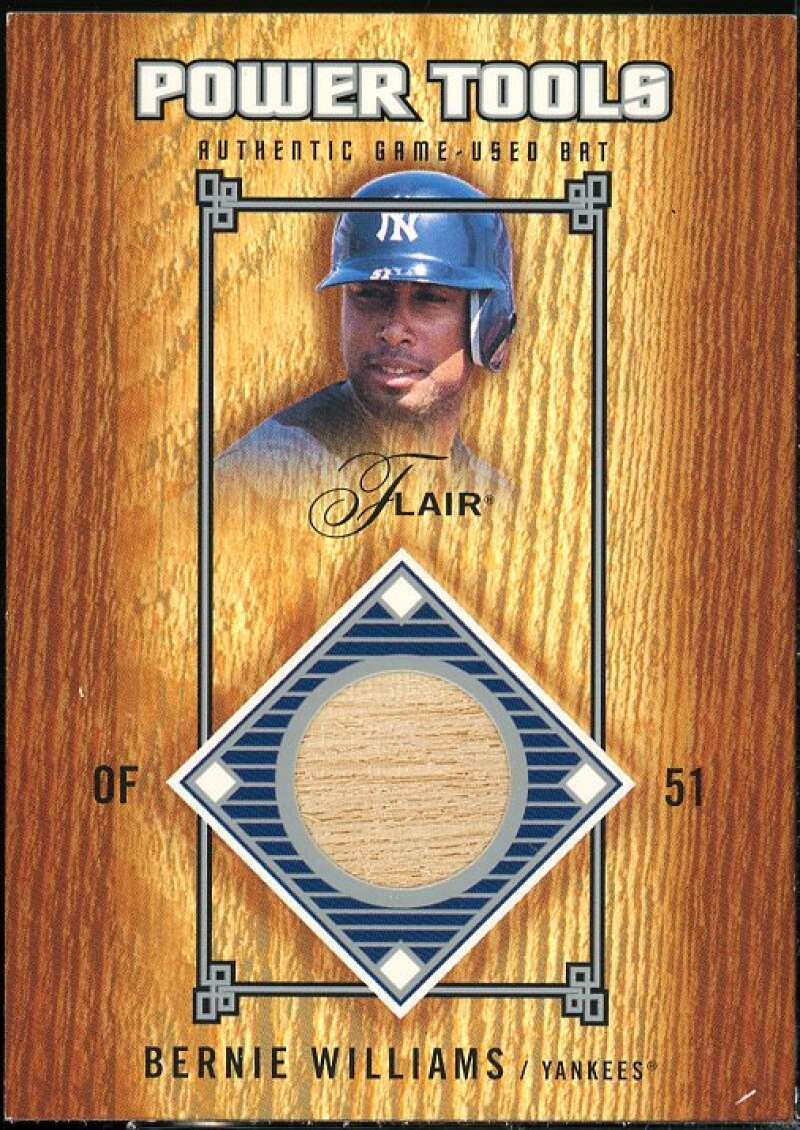 Bernie Williams Card 2003 Flair Power Tools Bats #BW  Image 1