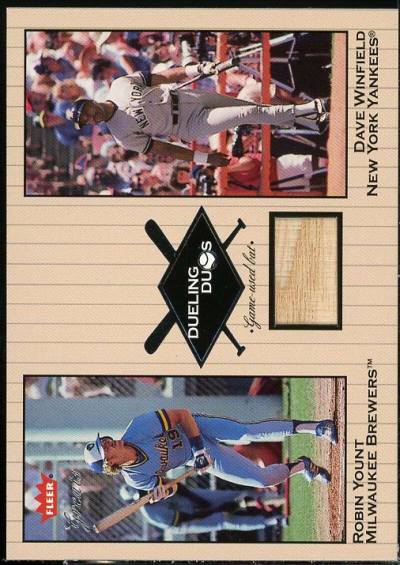 Robin Yount Dave Winfield 2002 Greats of the Game Dueling Duos Game Used Single Image 1