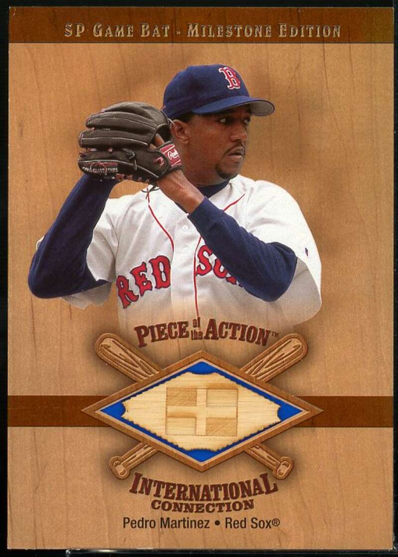 Pedro Martinez 2001 SP Game Bat Milestone Piece of Action International #IPM  Image 1