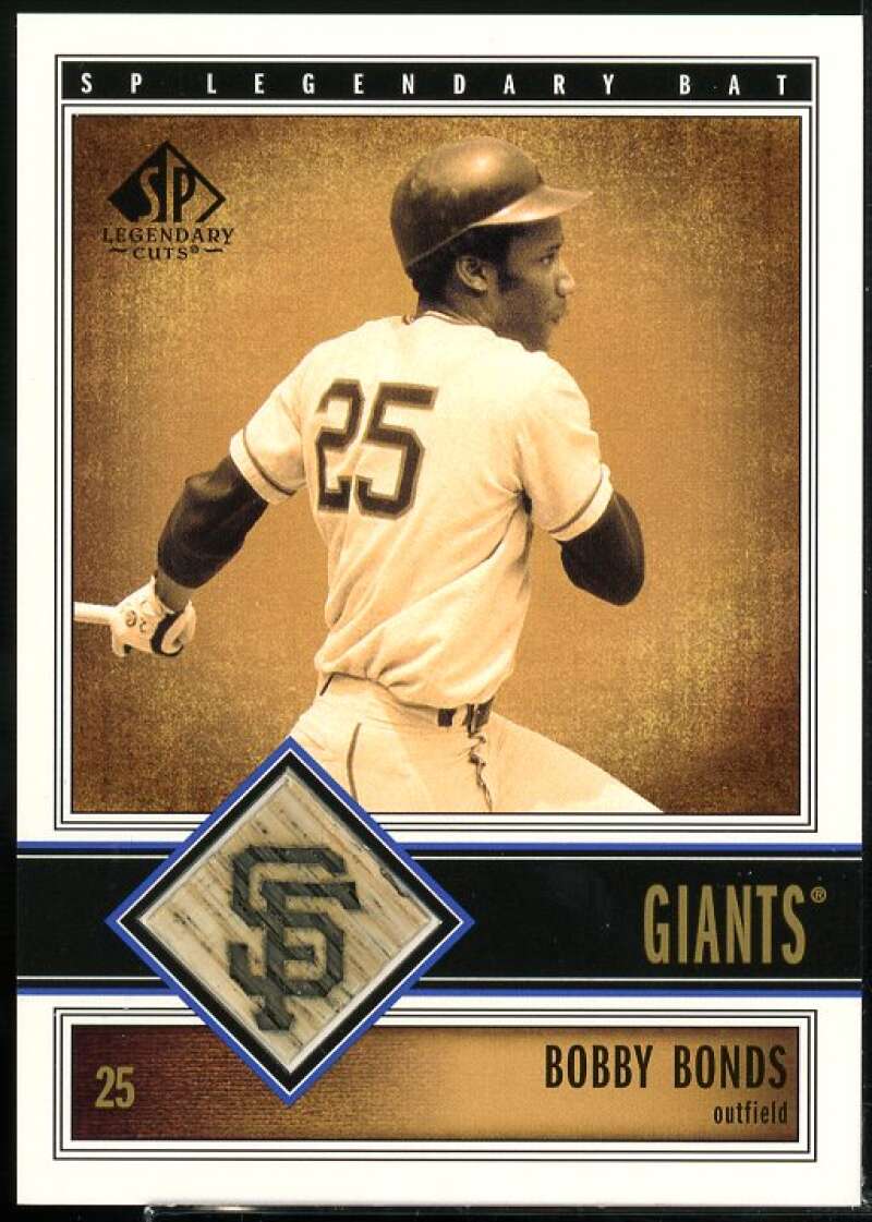 Bobby Bonds Card 2002 SP Legendary Cuts Game Bat #BBBO  Image 1