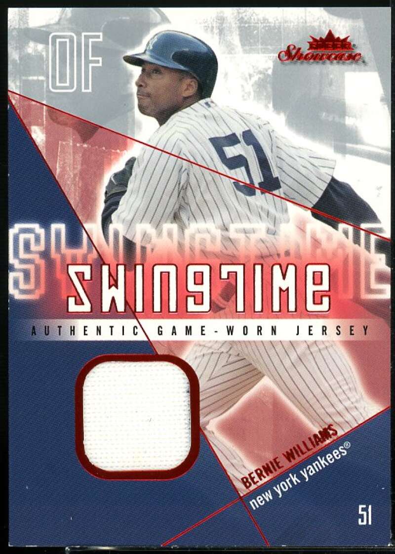 Bernie Williams Card 2005 Fleer Showcase Swing Time Jersey Red #BW  Image 1