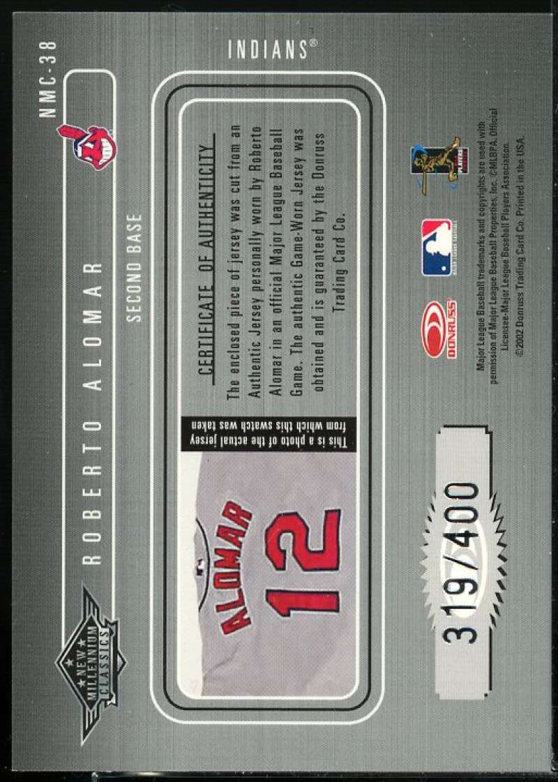 Roberto Alomar Card 2002 Donruss Classics New Millennium Classics #38  Image 2