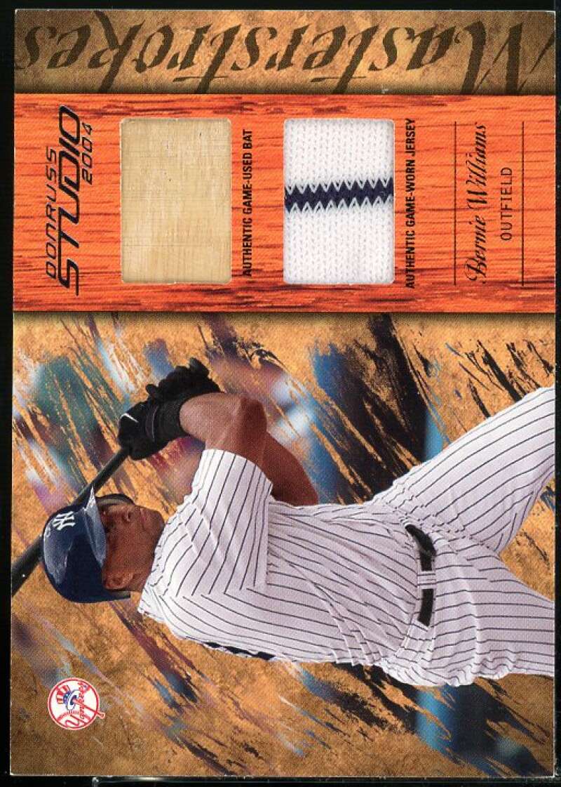 Bernie Williams Card 2004 Studio Masterstrokes Combo Material #15  Image 1