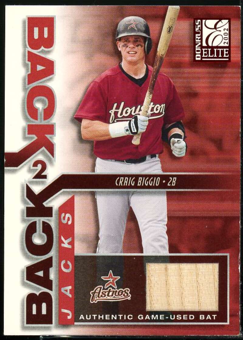 Craig Biggio Card 2002 Donruss Elite Back 2 Back Jacks #18  Image 1